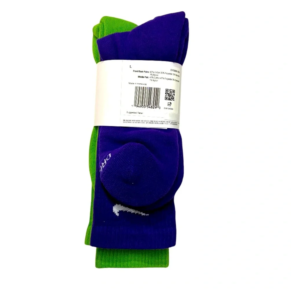Nike dri-fit Everyday Plus cotton cushioned Crew Socks multicolor 3 pair pack